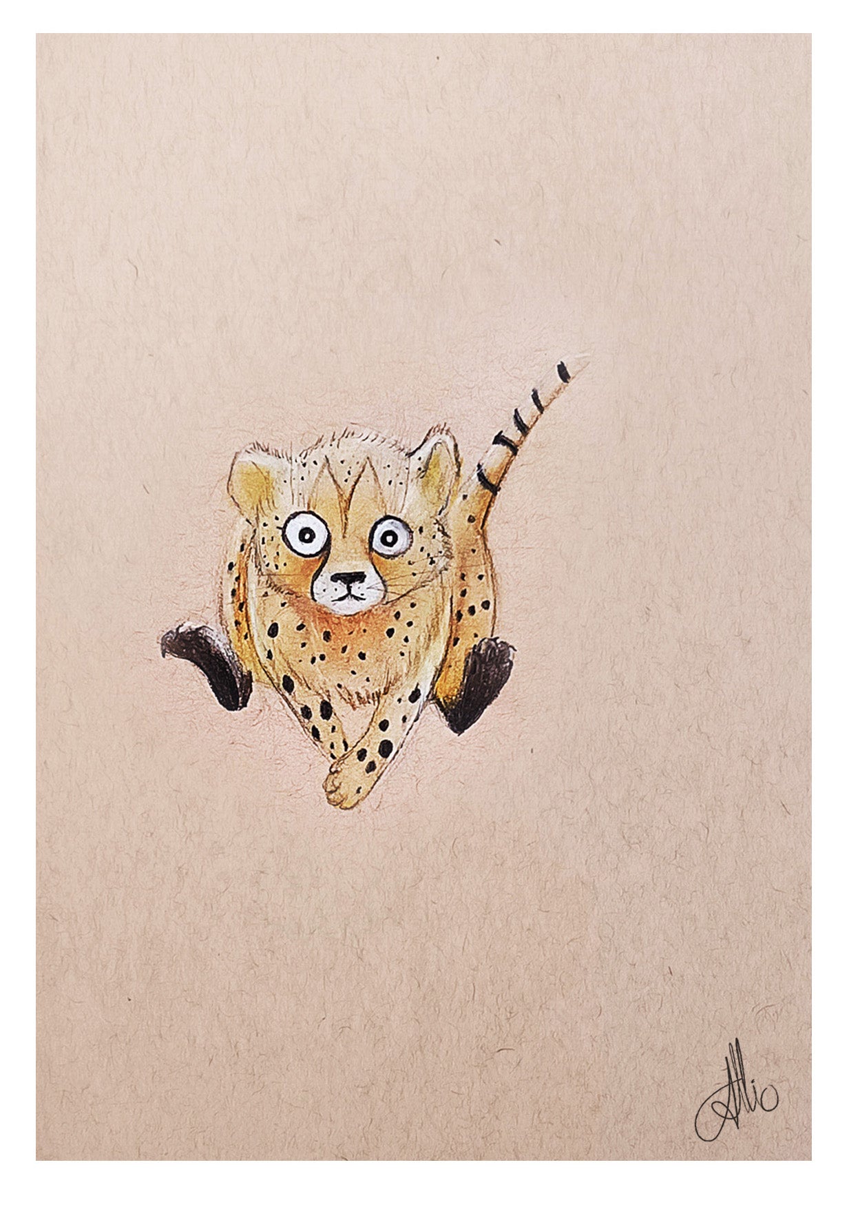 Guépard course illustration A6