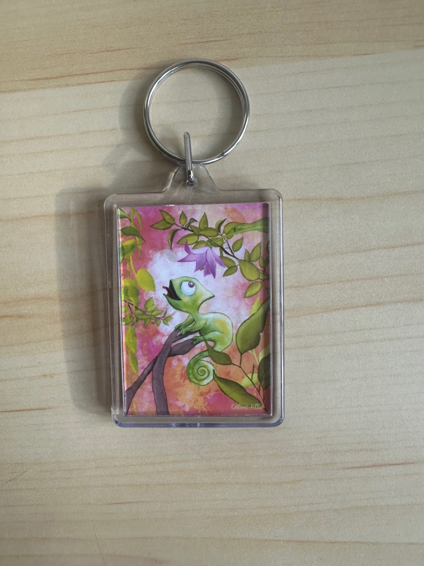 Porte clef caméléon