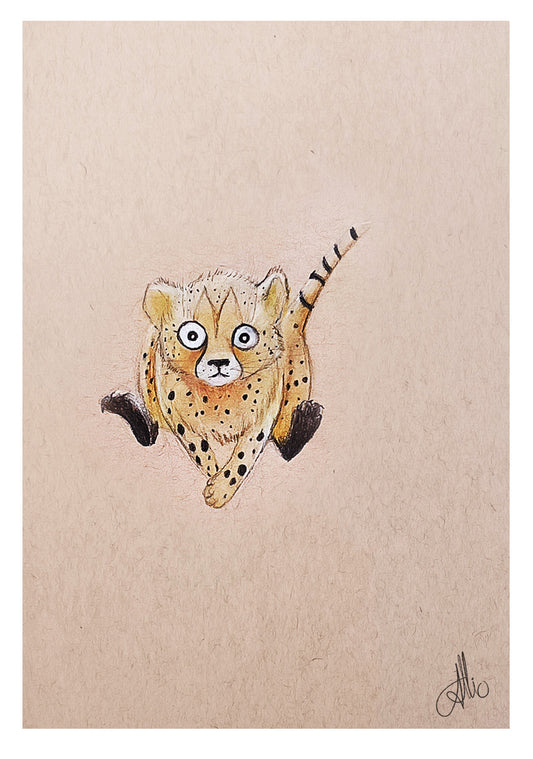 Guépard course illustration A6