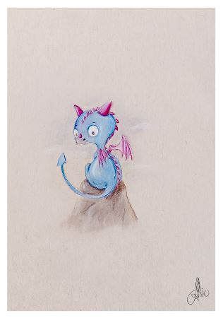 Dragon couleur Format A6